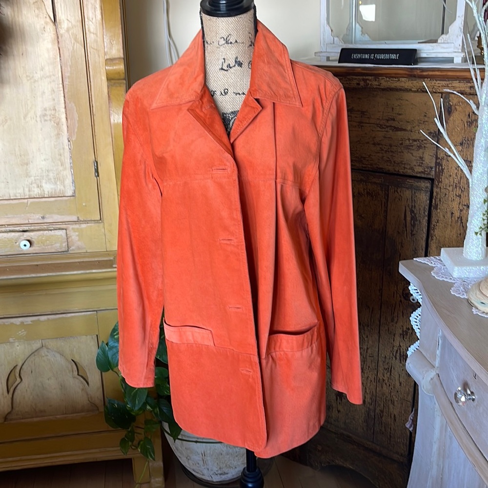 Vintage orange suede jacket